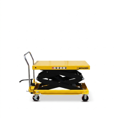 Carro plataforma elevadora hidráulica 1.000 kg Miyazaki vista isométrica.
