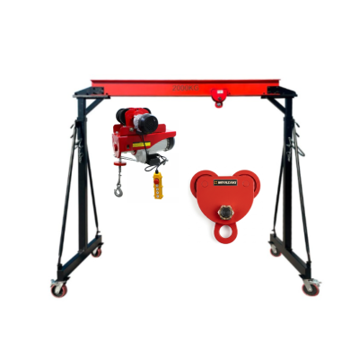 Pack Completo de Izaje Miyazaki | Puente Grúa + Carro Guía + Tecle 1200kg con carro guía eléctrico