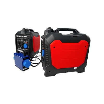 Kit 2 Generadores Inverter Gasolina total 4,6kw + caja de conexión paralela