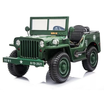 Jeep Militar Niño 4x4  24v 3 asientos radio control parental