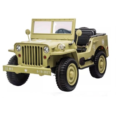 Jeep Militar Niño 4x4  24v 3 asientos radio control parental